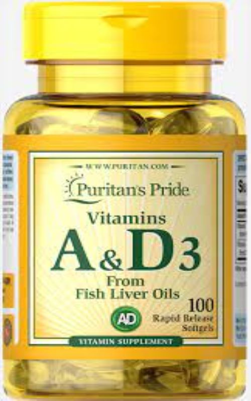 Puritan's Pride VItamins A & D3 100 Softgels